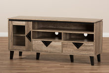 Load image into Gallery viewer, Baxton Studio Cardiff Modern and Contemporary Light Brown Wood 55-Inch TV Stand