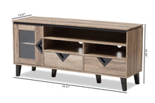 Load image into Gallery viewer, Baxton Studio Cardiff Modern and Contemporary Light Brown Wood 55-Inch TV Stand