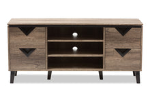 Load image into Gallery viewer, Baxton Studio Beacon Modern and Contemporary Light Brown Wood 55-Inch TV Stand