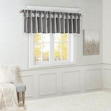 Load image into Gallery viewer, Madison Park Emilia 100% Polyester Twisted Tab Valance With Beads MP41-6560 By Olliix