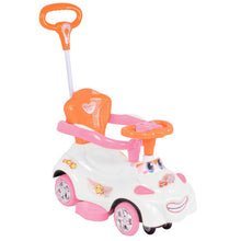 Load image into Gallery viewer, 3 in 1 Kids Riding Push Sliding Swinging Car w/ Handle-White