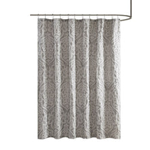 Load image into Gallery viewer, Madison Park Odette 100% Polyester Jacquard Shower Curtain- Silver MP70-6875 By Olliix