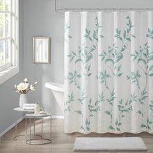 Load image into Gallery viewer, Madison Park Cecily 65% Rayonn 35% Polyester Shower Curtain- Seafoam MP70-6631 By Olliix