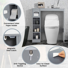Load image into Gallery viewer, Wooden Over the Toilet Storage Cabinet Bathroom Space Saver with Paper Holder-Gray