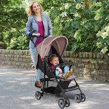 Load image into Gallery viewer, 5-Point Safety System Foldable Lightweight Baby Stroller-Coffee