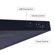 Load image into Gallery viewer, 32"L Wall Mount Wireless USB Speaker Shelf-Black