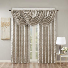 Load image into Gallery viewer, Sunsmart Cassius Marble Jacquard Total Blackout Rod Pocket/Back Tab Curtain Panel SS40-0098 By Olliix