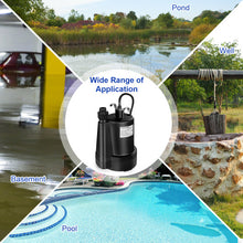 Load image into Gallery viewer, 1/3HP 2400GPH Submersible Utility Pump Portable Electric Water Pump with 10 FT Cord