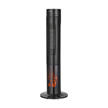 Load image into Gallery viewer, 1500W Ceramic Tower Space Heater with Remote Control and Realistic 3D Flame