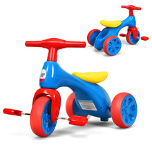 Load image into Gallery viewer, 2 in 1 Toddler Tricycle Balance Bike Scooter Kids Riding Toys w/ Sound & Storage-Red