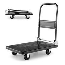 Load image into Gallery viewer, Folding Push Cart Dolly with Swivel Wheels and Non-Slip Loading Area-36 x 24 inches