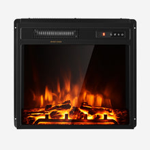 Load image into Gallery viewer, 18 Inch 1500W Electric Fireplace Freestanding and Recessed Heater