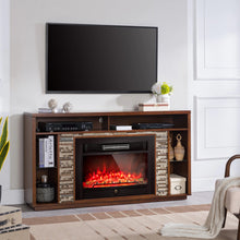 Load image into Gallery viewer, 28.5 Inch 750W/1500W Electric Fireplace insert with Adjustable Flame Color and Timer