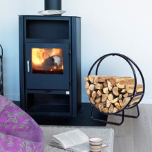 Load image into Gallery viewer, 2' Tubular Steel Hoop Log Firewood Storage Rack
