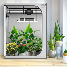 Load image into Gallery viewer, 60 x 60 x 80 Inch Grow Tent High Reflective Mylar with Observation Window-Gray