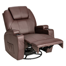 Load image into Gallery viewer, Massage Recliner Chair with Lumbar Heating Function-Brown