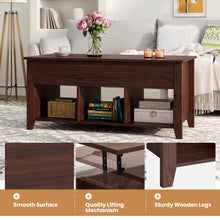 Load image into Gallery viewer, Lift Top Coffee Table with Storage Lower Shelf-Brown