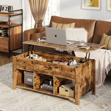 Load image into Gallery viewer, Lift Top Coffee Table with Storage Lower Shelf-Tan