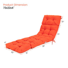 Load image into Gallery viewer, Giantex 73" Lounge Chaise Cushion Padded Recliner Cushion for Indoor and Outdoor-Orange