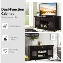 Load image into Gallery viewer, TV Stand Media Console with Drawers Cabinets-Brown