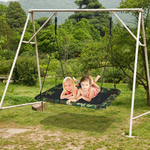 Load image into Gallery viewer, 60 Inches Platform Tree Swing Outdoor with 2 Hanging Straps-Camouflage