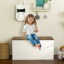 Load image into Gallery viewer, Flip-top Storage Chest with Self-hold Cover and Pneumatic Rod-White