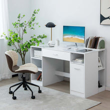 Load image into Gallery viewer, Sewing Craft Table Home Office Computer Desk with Storage Shelves and Drawer