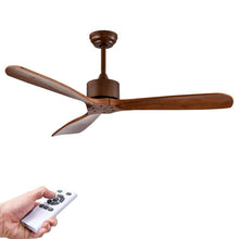 Load image into Gallery viewer, 52 Inch Modern Ceiling Fan Indoor Outdoor Brushed Nickel Finish with Remote
