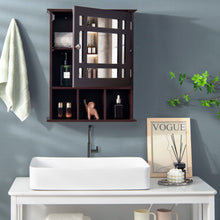 Load image into Gallery viewer, Wall Mounted and Mirrored Bathroom Cabinet-Brown