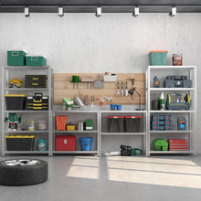 Load image into Gallery viewer, 74 Inch 5-Tier Adjustable Heavy Duty Garage Metal Storage Rack