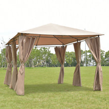 Load image into Gallery viewer, Outdoor 10' x 13' Gazebo Canopy Tent Shelter-Coffee