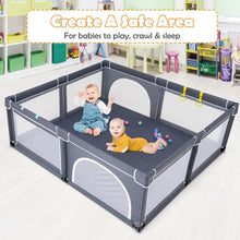 Load image into Gallery viewer, Large Infant Baby Playpen Safety Play Center Yard with 50 Ocean Balls-Dark Gray
