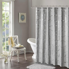 Load image into Gallery viewer, Intelligent Design Printed Metallic Shower Curtain -72X72" ID70-1292 By Olliix