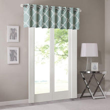 Load image into Gallery viewer, Madison Park Saratoga Fretwork Print Valance -50X18" MP41-2405 By Olliix