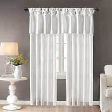 Load image into Gallery viewer, 100% Polyester Twisted Tab Valance With Beads -50X26" MP41-4453 By Olliix