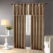 Load image into Gallery viewer, 100% Polyester Twisted Tab Valance With Beads -50X26" MP41-4456 By Olliix