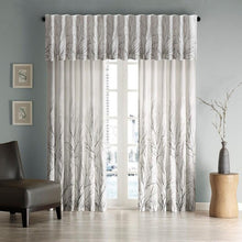 Load image into Gallery viewer, Madison Park Faux Silk Embroidered Window Valance -50X18" MP41-4569 By Olliix