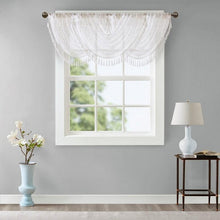 Load image into Gallery viewer, Diamond Sheer Embroidered Waterfall Valance -38X46" MP41-4933 By Olliix