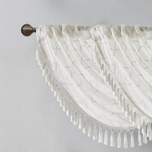 Load image into Gallery viewer, Diamond Sheer Embroidered Waterfall Valance -38X46" MP41-4933 By Olliix