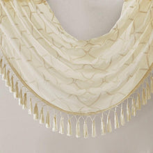 Load image into Gallery viewer, Diamond Sheer Embroidered Waterfall Valance -38X46" MP41-4937 By Olliix