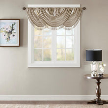 Load image into Gallery viewer, Madison Park Faux Silk Waterfall Embellished Valance -38X46" MP41-4952 By Olliix