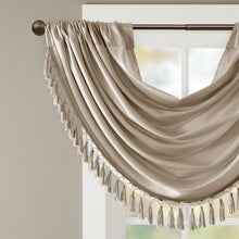 Load image into Gallery viewer, Madison Park Faux Silk Waterfall Embellished Valance -38X46" MP41-4952 By Olliix