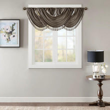 Load image into Gallery viewer, Madison Park Faux Silk Waterfall Embellished Valance -38X46" MP41-4958 By Olliix