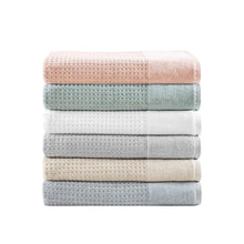 Load image into Gallery viewer, Madison Park Spa Waffle 6 Piece Waffle Cotton Jacquard Towels Set MP73-5914