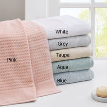 Load image into Gallery viewer, Madison Park Spa Waffle 6 Piece Waffle Cotton Jacquard Towels Set MP73-5974