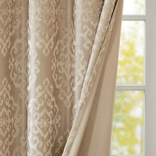 Load image into Gallery viewer, Mirage Knitted Jacquard Blackout Window Panel (50x84) - Champagne SS40-0013 By Olliix