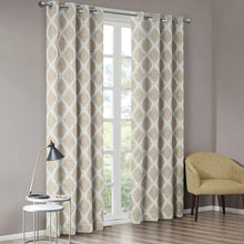 Load image into Gallery viewer, Blakesly Printed Ikat Blackout Window Panel (50x95) - Taupe SS40-0073 By Olliix