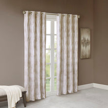 Load image into Gallery viewer, Sunsmart Victorio Printed Jacquard Grommet Top Total Blackout Curtain - 50X95" SS40-0091