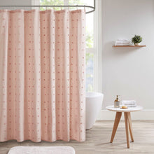 Load image into Gallery viewer, Urban Habitat Brooklyn Cotton Yarn Dyed Jacquard Pom Pom Shower Curtain - 70 X 72" UH70-2242