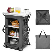 Load image into Gallery viewer, Folding Pop-Up Cupboard Compact Camping Storage Cabinet with Bag-M